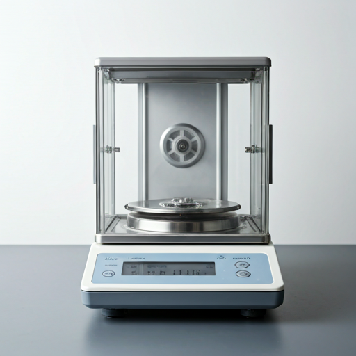 High precision analytical balance in laboratory