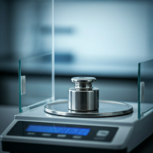 Technician calibrating precision instrument